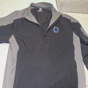 Black and Gray Colts Quarter-Zip Pullover